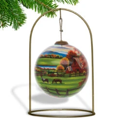 4” Idyllic Fall Scenery Hand Painted Mouth Blown Glass Hanging Christmas Round Ornament 8 4” Idyllic Fall Scenery Hand Painted Mouth Blown Glass Hanging Christmas Round Ornament -Optimal Christmas Shop dacf 1710488 3 30446.1667620516