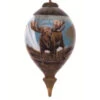 4.75” Brown And Blue Moose Hand Painted Mouth Blown Glass Hanging Christmas Ornament -Optimal Christmas Shop dacf 1710556 43690.1667621008