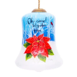 3.5" Oh Come Let Us Adore Him Christmas Bell Shaped Glass Ornament -Optimal Christmas Shop dacf 1812019 3 89747.1667621003