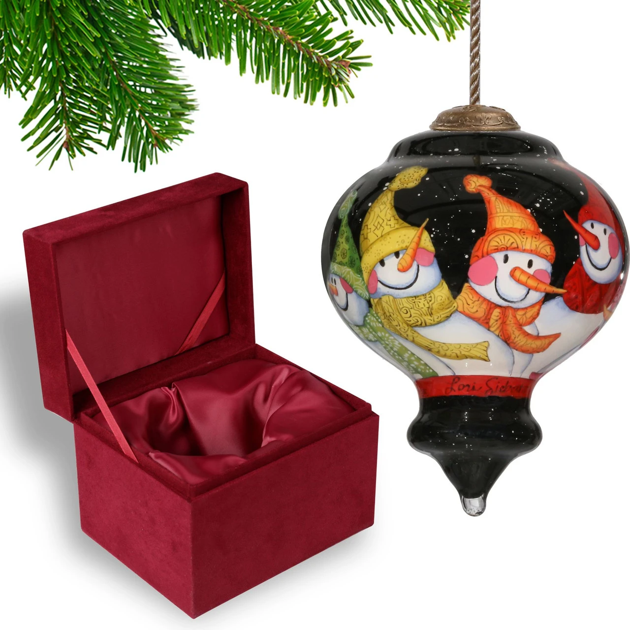 3.75" Together We Have It All Snowman Christmas Glass Ornament 7 3.75" Together We Have It All Snowman Christmas Glass Ornament - Image 5