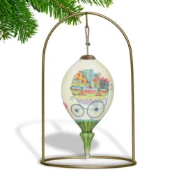 4.75” Ivory And Green Baby Carriage Hand Painted Mouth Blown Glass Hanging Christmas Ornament 10 4.75” Ivory And Green Baby Carriage Hand Painted Mouth Blown Glass Hanging Christmas Ornament -Optimal Christmas Shop dacf 1911080 4 25311.1667621006