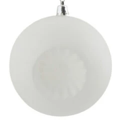 6ct Winter White Shatterproof Matte Christmas Ball Ornaments 4" (100mm) -Optimal Christmas Shop dak cop10828 6wht 3 83527.1667662745