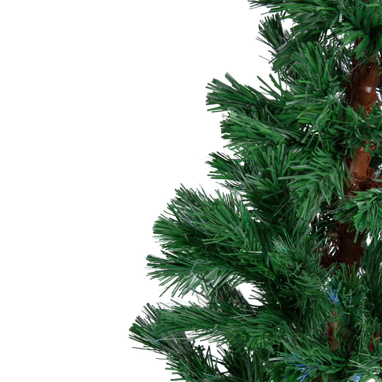 5' Pre-Lit Slim Pine Spiral Artificial Christmas Tree - Multicolor Fiber Optic Lights 6 5' Pre-Lit Slim Pine Spiral Artificial Christmas Tree - Multicolor Fiber Optic Lights - Image 4