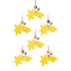 3.75" Yellow, Green, And Brown Angel On A Shooting Star Collectible Christian Ulbricht Ornament