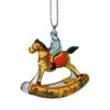 3.25" Yellow, Red, And Blue Rocking Horse Collectible Tin Ornament 2 3.25" Yellow, Red, And Blue Rocking Horse Collectible Tin Ornament -Optimal Christmas Shop dati mm27320202020202020 61875.1667475247
