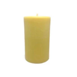 3.75" Golden Yellow Beeswax Pillar Candle