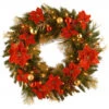 Pre-Lit Decorative Home Spun Artificial Christmas Wreath - 36-Inch, Clear Lights -Optimal Christmas Shop dc13 111l 36w 44706.1667616348
