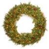 48” Pre-Lit Decorative Collection Juniper Mix Pine Artificial Christmas Wreath - Warm White LED Lights -Optimal Christmas Shop dc13 113l 48w s 62525.1667580305