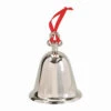 3.25" Silver Bell With Red Ribbon