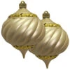 2ct Gold Shatterproof Swirled Christmas Onion Finial Ornament 6" (150mm) 1 2ct Gold Shatterproof Swirled Christmas Onion Finial Ornament 6" (150mm) -Optimal Christmas Shop dcki kbx00070 2 22432.1667665844