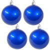 4ct Candy Blue Shatterproof Shiny Finish Christmas Ball Ornaments 4" (100mm) -Optimal Christmas Shop dcki kbx04716 14534.1667602030