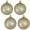 4ct Buff Gray Matte Finish Shatterproof Christmas Ball Ornaments 4" (100mm) -Optimal Christmas Shop dcki kbx04719 94338.1667602033