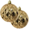 2ct Gilded Gold Shatterproof Christmas Diamond Ball Ornament6" (150mm) -Optimal Christmas Shop dcki kbx04723 40347.1667665844
