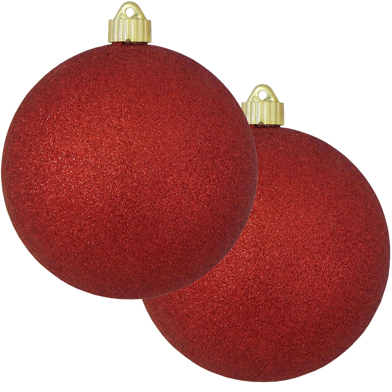 2ct Red Shatterproof Christmas Ball Ornament6" (150mm) 3 2ct Red Shatterproof Christmas Ball Ornament6" (150mm)