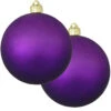 2ct Diva Purple Shatterproof Christmas Ball Ornament6" (150mm)