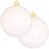 2ct White Shatterproof Christmas Ball Ornaments 6" (150mm) -Optimal Christmas Shop dcki kbx04781 28077.1667601891