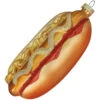 5.25" Hot Dog Glass Christmas Ornament