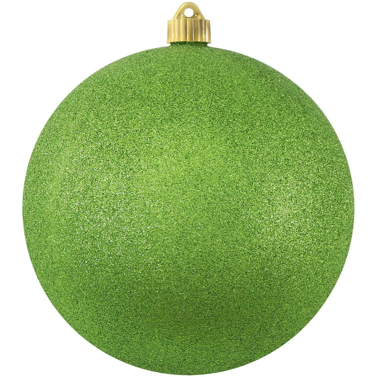 Lime Green Shatterproof Glitter Christmas Ball Ornament 8" (200mm) 3 Lime Green Shatterproof Glitter Christmas Ball Ornament 8" (200mm)