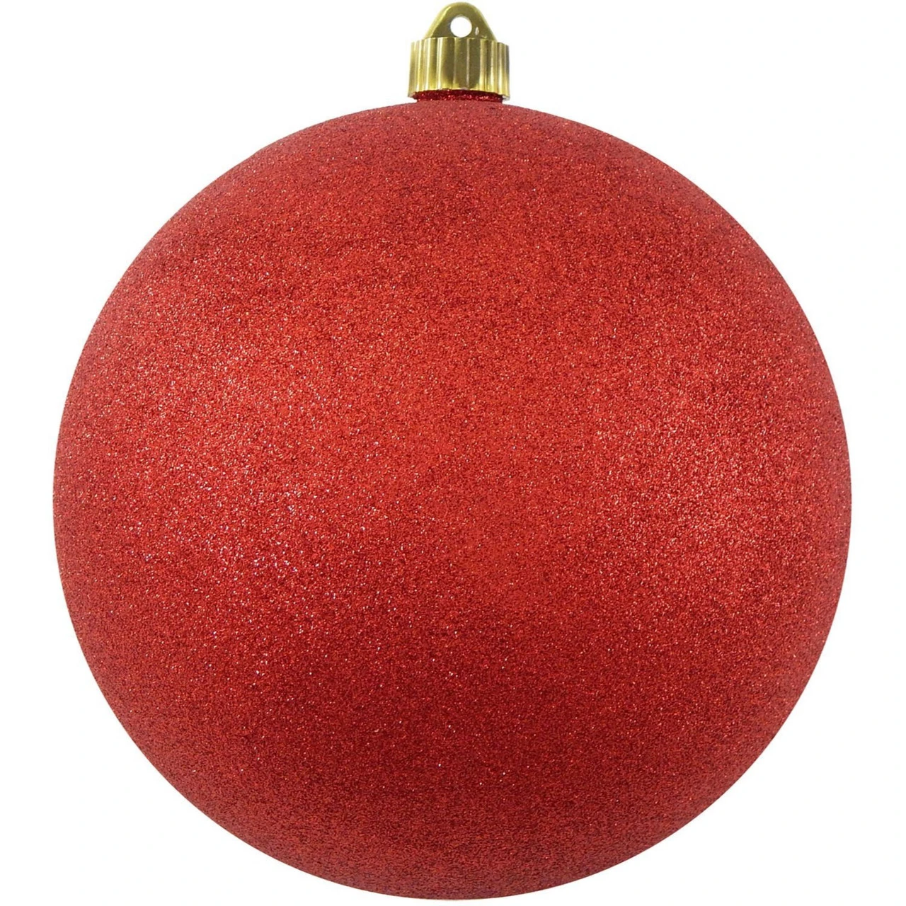 Red Shatterproof Glitter Christmas Ball Ornament 8" (200mm) 3 Red Shatterproof Glitter Christmas Ball Ornament 8" (200mm)