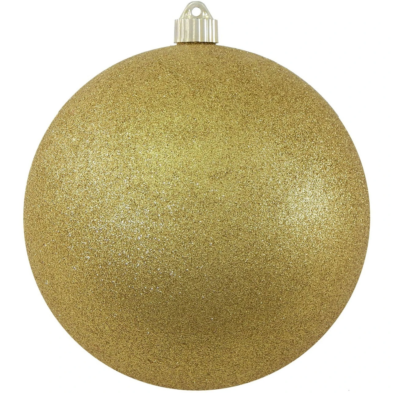 Gold Shatterproof Glitter Christmas Ball Ornament 8" (200mm) 3 Gold Shatterproof Glitter Christmas Ball Ornament 8" (200mm)