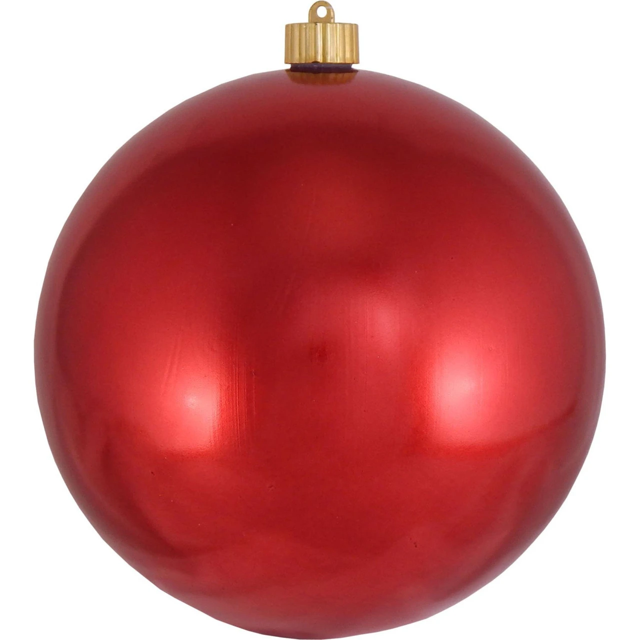 Blood Red Shatterproof Shiny Christmas Ball Ornament 8" (200mm) 3 Blood Red Shatterproof Shiny Christmas Ball Ornament 8" (200mm)