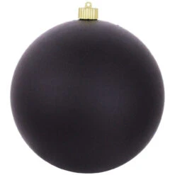 Onyx Black Shatterproof Matte Christmas Ball Ornament 8" (200mm)