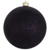 Onyx Black Shatterproof Glitter Christmas Ball Ornament 8" (200mm) 1 Onyx Black Shatterproof Glitter Christmas Ball Ornament 8" (200mm) -Optimal Christmas Shop dcki kbx26002 1 70088.1667574214