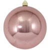 Salmon Pink Shatterproof Shiny Christmas Ball Ornament 8" (200mm)