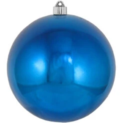 Shiny Balmy Seas Blue Shatterproof Christmas Ball Ornament 8" (200mm)
