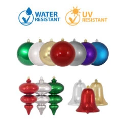 Gilded Gold Shatterproof Christmas Finial Ornament 15" (380mm) -Optimal Christmas Shop dcki kbx26125 3 43999.1667561915