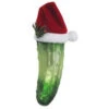 4.5" Pickle With Santa Hat Glass Christmas Ornament 1 4.5" Pickle With Santa Hat Glass Christmas Ornament -Optimal Christmas Shop dcki kbx30522 91815.1667561918