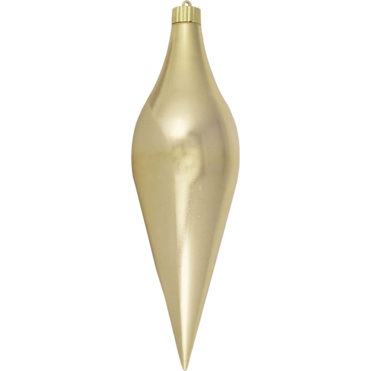 Gold Shatterproof Christmas Long Drop Ornament 12.5" (320mm) 3 Gold Shatterproof Christmas Long Drop Ornament 12.5" (320mm)