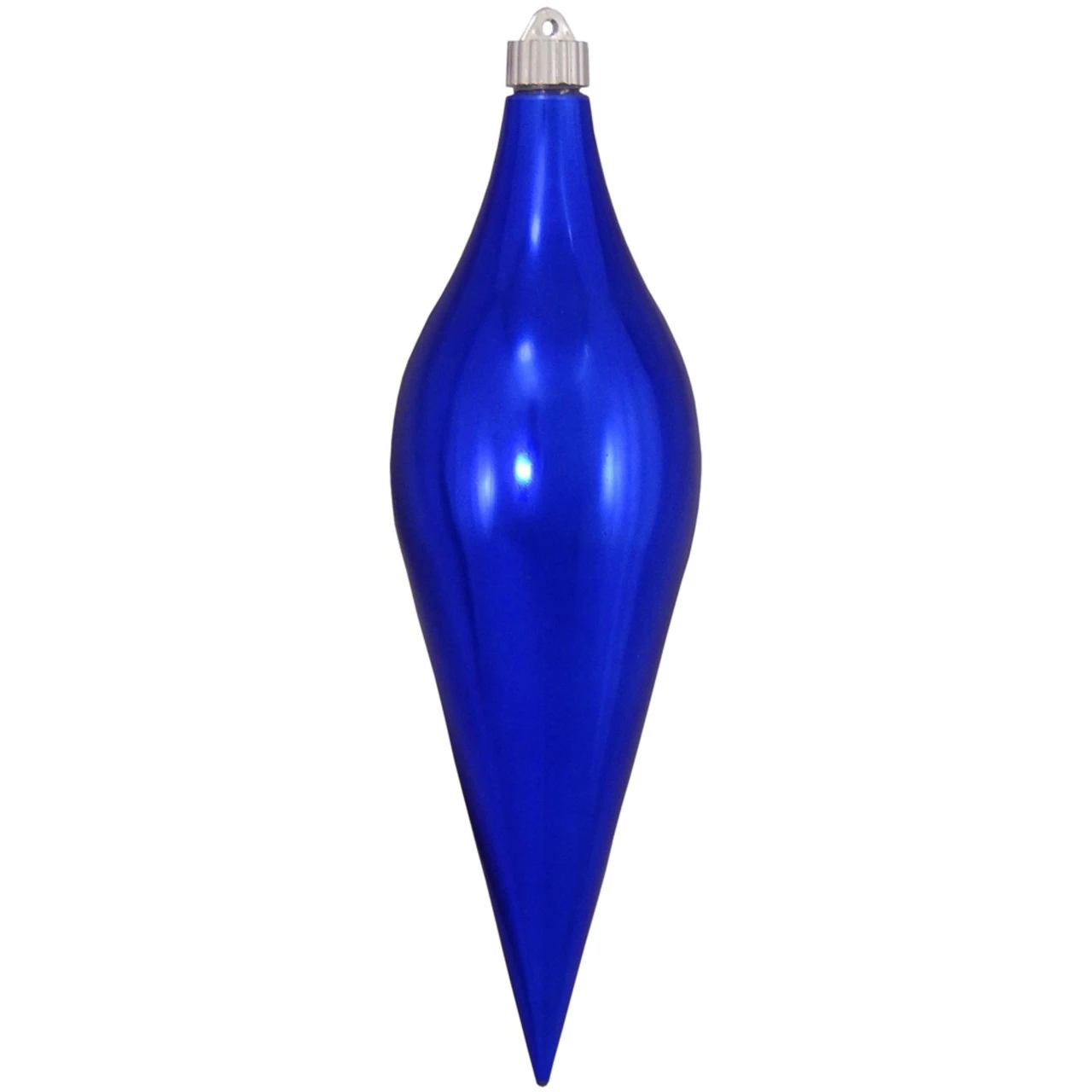 Azure Blue And Silver Shatterproof Christmas Long Drop Ornament 12.5" (320mm) 3 Azure Blue And Silver Shatterproof Christmas Long Drop Ornament 12.5" (320mm)