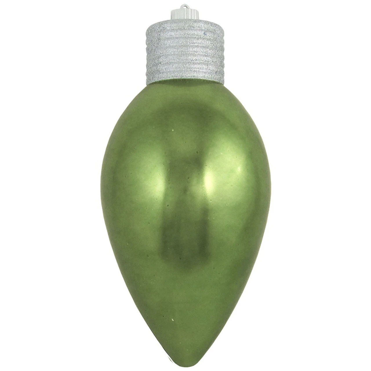 12" Limeade Green And Silver Shatterproof Shiny C9 Light Bulb Christmas Ornament 3 12" Limeade Green And Silver Shatterproof Shiny C9 Light Bulb Christmas Ornament