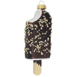 4.5-Inch Chocolate Ice Cream Bar Glass Christmas Ornament