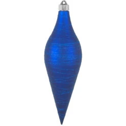 Regal Blue Shatterproof Christmas Long Drop Ornament 12.5" (320mm)