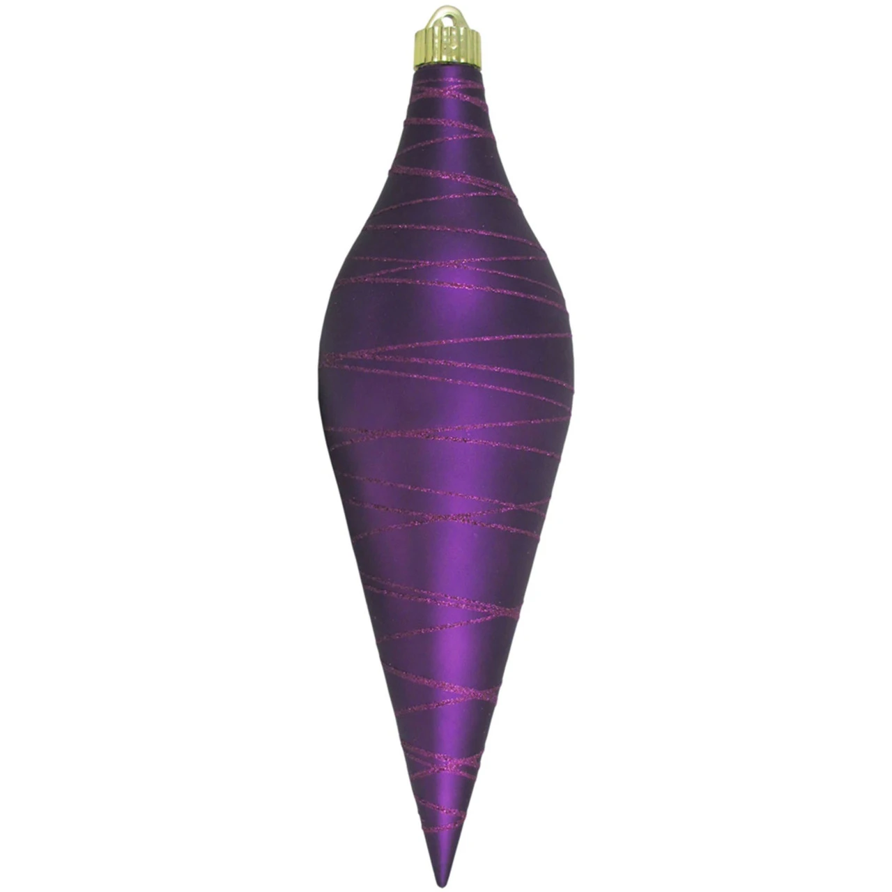 Diva Purple Long Drop With Tangles Shatterproof Christmas Ornament 12.5" (320mm) 3 Diva Purple Long Drop With Tangles Shatterproof Christmas Ornament 12.5" (320mm)