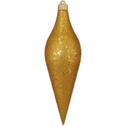 Fire Gold Shatterproof Christmas Long Drop Ornament 12.5" (320mm)
