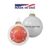 White Fire Department Logo Christmas Ball Ornaments 3.25" (80mm) -Optimal Christmas Shop dcki kbx73000 1 37290.1667561570