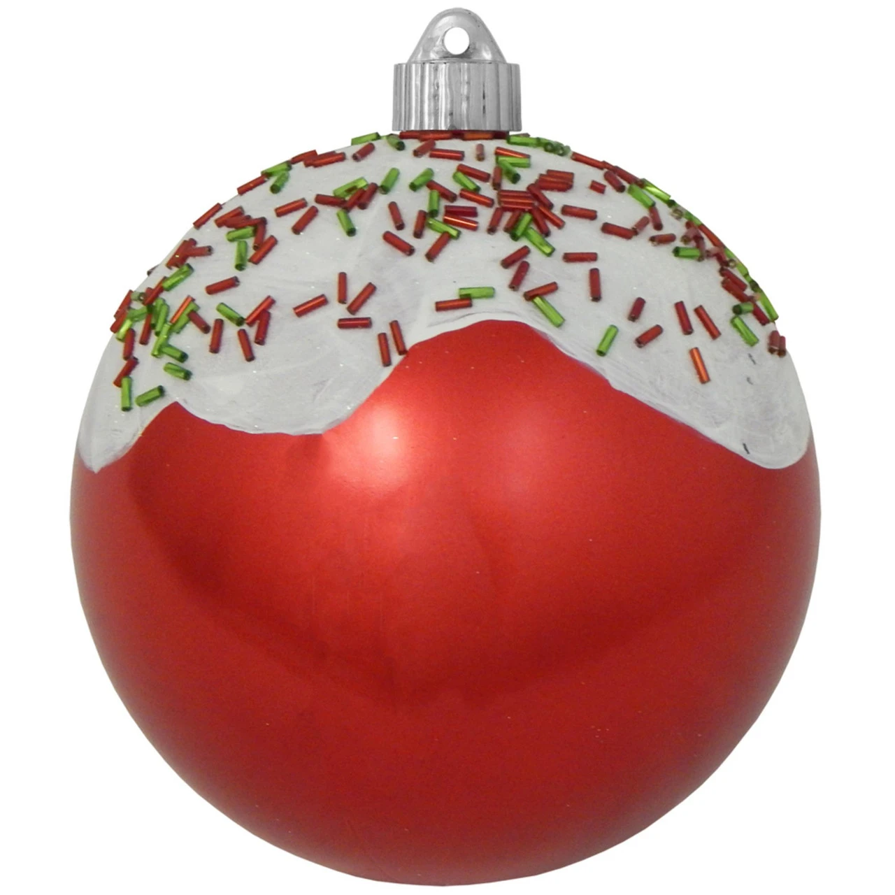 2ct Red And White Candy Sprinkles Shatterproof Matte Christmas Ball Ornaments 6" (150mm) 3 2ct Red And White Candy Sprinkles Shatterproof Matte Christmas Ball Ornaments 6" (150mm)