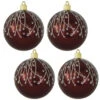 4ct Brown Shatterproof Christmas Ball Ornament 4" (100mm) -Optimal Christmas Shop dcki kbx80167 4 39544.1667601914