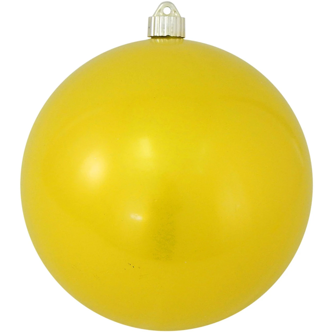 Shiny Sunshine Yellow Shatterproof Christmas Ball Ornament 8" (200mm) 3 Shiny Sunshine Yellow Shatterproof Christmas Ball Ornament 8" (200mm)