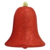 7" Red Shatterproof Glitter Christmas Bell Ornament