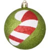4ct Lime Green And Red Candy Cane Shatterproof Glitter Christmas Ball Ornaments 3.25" (80mm) -Optimal Christmas Shop dcki kbx82327 4 1 06384.1667561525