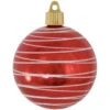 4ct Red And White Tangles Shatterproof Shiny Christmas Ball Ornaments 3.25" (80mm) -Optimal Christmas Shop dcki kbx84145 4 1 03628.1667561552