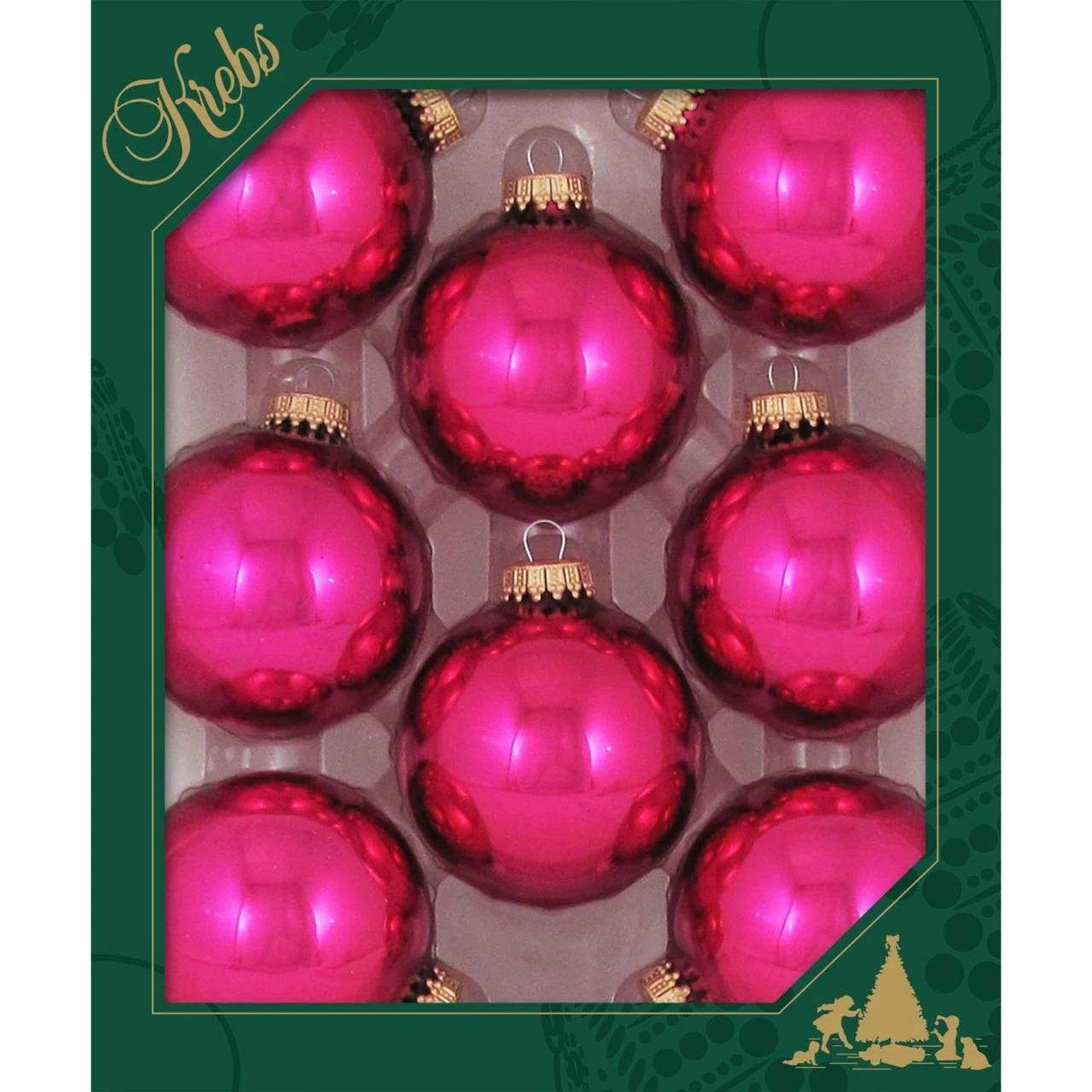 8ct Cabernet Pink Shiny Christmas Ball Ornaments 2.5" (67mm) 3 8ct Cabernet Pink Shiny Christmas Ball Ornaments 2.5" (67mm)