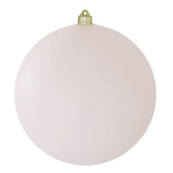Matte Cloud White Shatterproof Christmas Ball Ornament 8" (200mm)