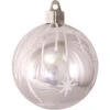 4ct Silver And White Shooting Stars Shatterproof Shiny Christmas Ball Ornaments 3.25" (80mm) -Optimal Christmas Shop dcki kbx90271 4 1 61972.1667561596