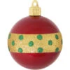 4ct Candy Red And Gold Dotted Band Shatterproof Shiny Christmas Ball Ornaments 3.25" (80mm) -Optimal Christmas Shop dcki kbx90274 4 1 16980.1667561599