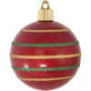 4ct Candy Red And Gold Striped Shatterproof Shiny Christmas Ball Ornaments 3.25" (80mm) -Optimal Christmas Shop dcki kbx90276 4 1 35497.1667561601